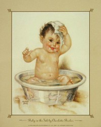 Baby in the Tub by Charlotte Becker